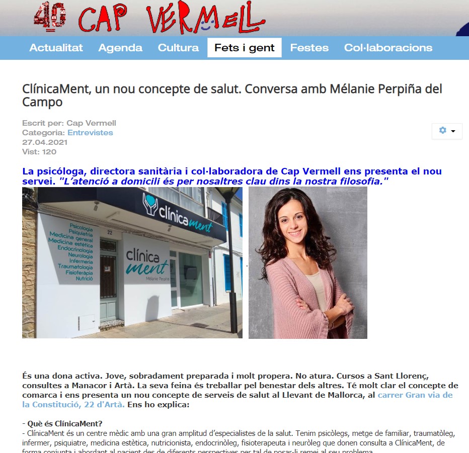 Entrevista a Mélanie Perpiñá en CapVermell
